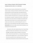 Research paper thumbnail of Literature, Technology, and Modernity, 1860-2000 by Nicholas Daly