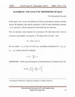 Research paper thumbnail of ALGEBRAIC AND ANALYTIC PROPERTIES OF H R (P