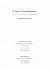 Research paper thumbnail of A Theory of Planned Behaviour