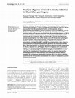 Research paper thumbnail of Analysis of genes involved in nitrate reduction in Clostridium perfringens