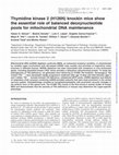 Research paper thumbnail of Thymidine kinase 2 (H126N) knockin mice show the essential role of balanced deoxynucleotide pools for mitochondrial DNA maintenance