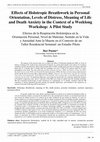 Research paper thumbnail of Effects of Holotropic Breathwork in Personal Orientation, Levels of Distress, Meaning of Life and Death Anxiety in the Context of a Weeklong Workshop: A Pilot Study