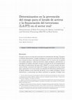 Research paper thumbnail of Determinantes en la prevención del riesgo para el lavado de activos y la financiación del terrorismo (LA/FT) en el sector real