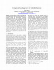 Research paper thumbnail of Component-based approach for embedded systems