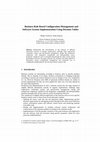 Research paper thumbnail of Business Rule Based Configuration Management and Software System Implementation Using Decision Tables