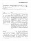 Research paper thumbnail of O R I G I N A L Enumeration of Salmonella and Escherichia coli O157:H7 in ground beef, cattle carcass, hide and faecal samples using direct plating methods