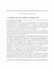 Research paper thumbnail of Notes on Real and Complex Analytic and Semianalytic Singularities