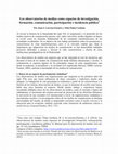 Research paper thumbnail of Los observatorios de medios como espacios de investigación, formación, comunicación, participación e incidencia pública (2014)