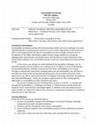 Research paper thumbnail of ENV: 207 Syllabus