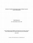 Research paper thumbnail of Selection of Variables for Discriminant Analysis of Human Crania for Ancestry Determination