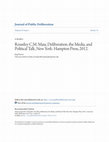 Research paper thumbnail of Review of the book "Deliberation, the Media and Political Talk"