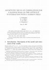 Research paper thumbnail of ASYMPTOTIC DECAY OF CORRELATIONS FOR A RANDOM WALK ON THE LATTICEZd IN INTERACTION WITH A MARKOV FIELD