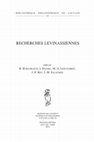 Research paper thumbnail of Levinas, Husserl et la nouvelle orientation éthique-phénoménologique (French)