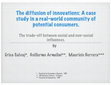 Research paper thumbnail of Telefónica - Presentation: The diffusion of innovations. A case study in a real-world community of potential consumers.