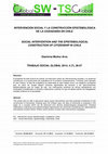 Research paper thumbnail of INTERVENCIÓN SOCIAL Y LA CONSTRUCCIÓN EPISTEMOLÓGICA DE LA CIUDADANÍA EN CHILE