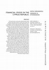 Research paper thumbnail of Financial Crisis in the Cyprus Republic.