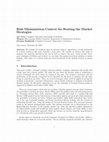 Research paper thumbnail of Risk Minimization Control for Beating the Market Strategies