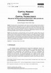 Research paper thumbnail of CAPITAL HUMANO VERSUS CAPITAL TECNOLÓGICO - PROJETOS TECNOLÓGICOS NA EDUCAÇÃO: UMA LEITURA DA ESTRATÉGIA PORTUGUESA