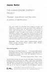 Research paper thumbnail of The Human Genome Diversity Project: 'Peoples', 'Populations', and the Cultural Politics of Identification (2004)