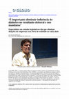 Research paper thumbnail of É importante diminuir influência do dinheiro no resultado eleitoral e nos mandatos’