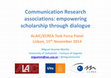 Research paper thumbnail of Communication Research associations: empowering scholarship through dialogue