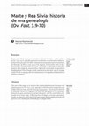 Research paper thumbnail of "Marte y Rea Silvia: historia de una genealogía (Ov. Fast. 3.9-70)", Anales de Filología Clásica /26 (2013), pp. 63-78. 