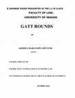 Research paper thumbnail of GATT ROUNDS