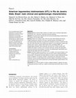 Research paper thumbnail of American tegumentary leishmaniasis (ATL) in Rio de Janeiro State, Brazil: main clinical and epidemiologic characteristics