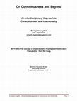 Research paper thumbnail of On Consciousness and Beyond | An interdisciplinary Approach to Consciousness and Intentionality