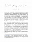 Research paper thumbnail of The effects of China's grassland contract policy on Mongolian pastoralists' attitudes towards grassland management in northeastern Inner Mongolia