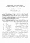 Research paper thumbnail of Localization and Array Shape Estimation Using Software Defined Radio Array Test Bed