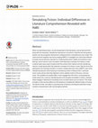 Research paper thumbnail of Simulating Fiction: Individual Differences in Literature Comprehension Revealed with fMRI