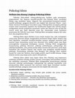 Research paper thumbnail of Psikologi Klinis : Definisi, Ruang Lingkup, Sejarah, dan Perkembangan