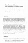 Research paper thumbnail of Teleworking and collaborative work environments in translation training