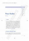 Research paper thumbnail of Peace Studies