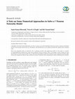 Research paper thumbnail of Research Article A Note on Some Numerical Approaches to Solve a 𝜃̇ Neuron Networks Model