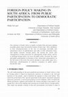 Research paper thumbnail of Foreign policy making in South Africa: from public participation to democratic participation