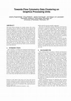 Research paper thumbnail of Towards flow cytometry data clustering on graphics processing units