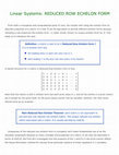 Research paper thumbnail of MAT 219 Reduced row echolon form