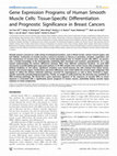 Research paper thumbnail of Gene Expression Programs of Human Smooth Muscle Cells: Tissue-Specific Differentiation and Prognostic Significance in Breast Cancers