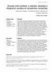 Research paper thumbnail of Patricia Otero Felipe. 2014. “Vínculos entre partidos y votantes. Ideología e Integración Europea en perspectiva comparada”.   “Party-voter linkages. A Comparative View of Ideology and European Integration” Revista Española de Investigaciones Sociológicas, 146. 