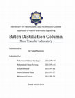 Research paper thumbnail of Batch Distillation Column