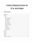 Research paper thumbnail of Copolymerization of Methyl Methacrylate & Tetrachloroethylene