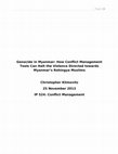 Research paper thumbnail of Genocide in Myanmar: How Conflict Management Tools Can Halt the Violence Directed towards Myanmar’s Rohingya Muslims