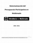 Research paper thumbnail of Sistematización del Presupuesto Participativo en Maldonado