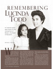 Research paper thumbnail of "When Faith is Tried, Remembering Lucinda Todd"