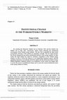 Research paper thumbnail of Institutional Change in the Turkish Energy Markets