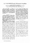 Research paper thumbnail of A 1 Volt CMOS Pseudo Differential Amplifier