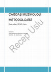 Research paper thumbnail of Cağdaş Muzikoloji Metodolojisi ders 3. vers