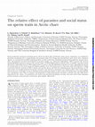 Research paper thumbnail of The relative effect of parasites and social status on sperm traits in Arctic charr